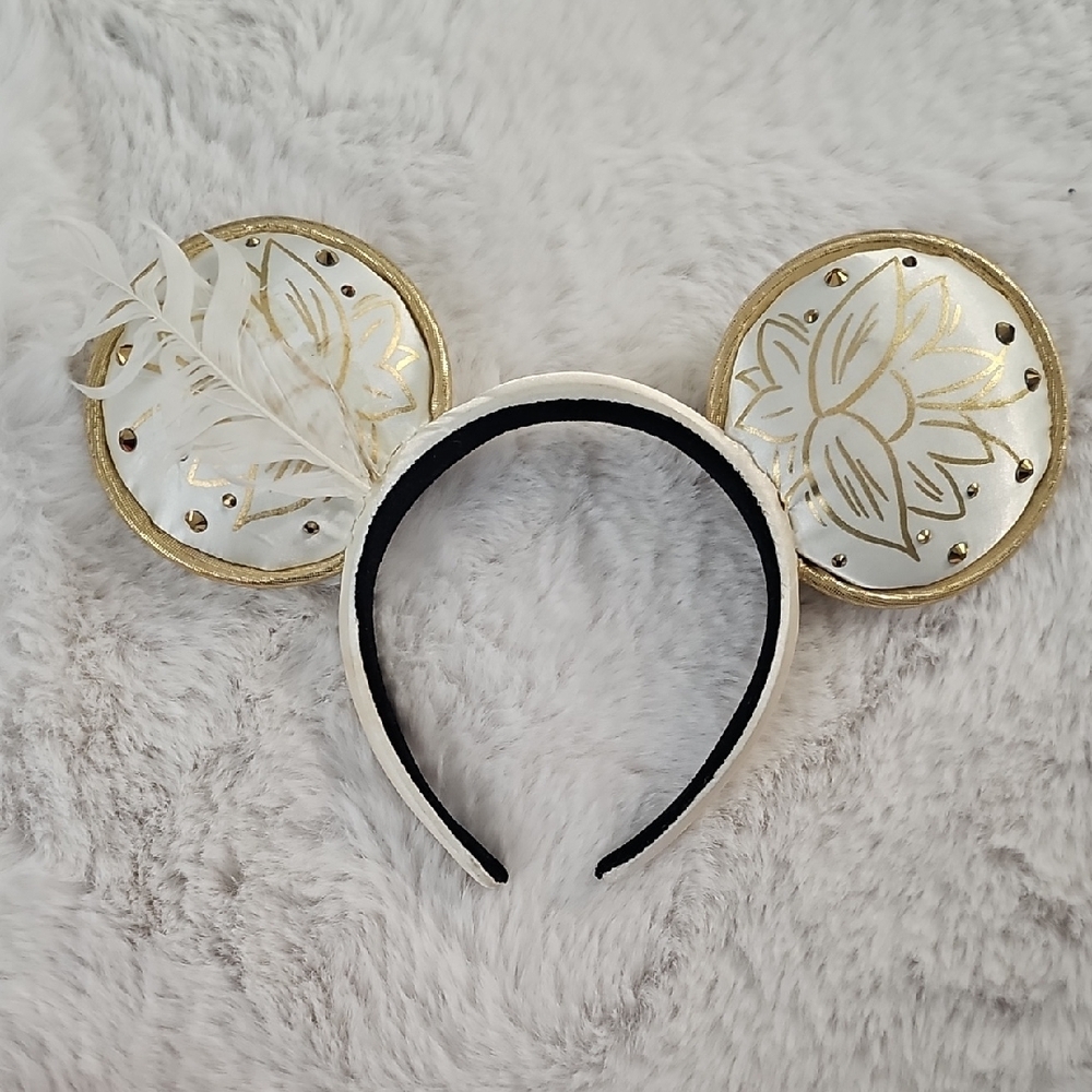 White and Gold Disney Headband